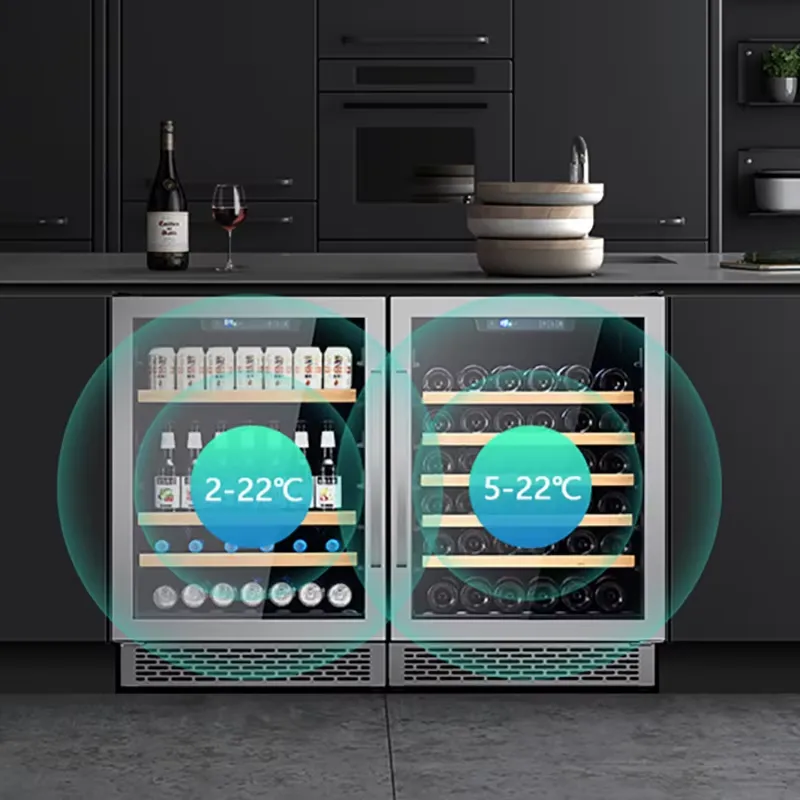 Nevera para Vinos de 48 Botell - Wine Beer Dual Zone reseña y precio