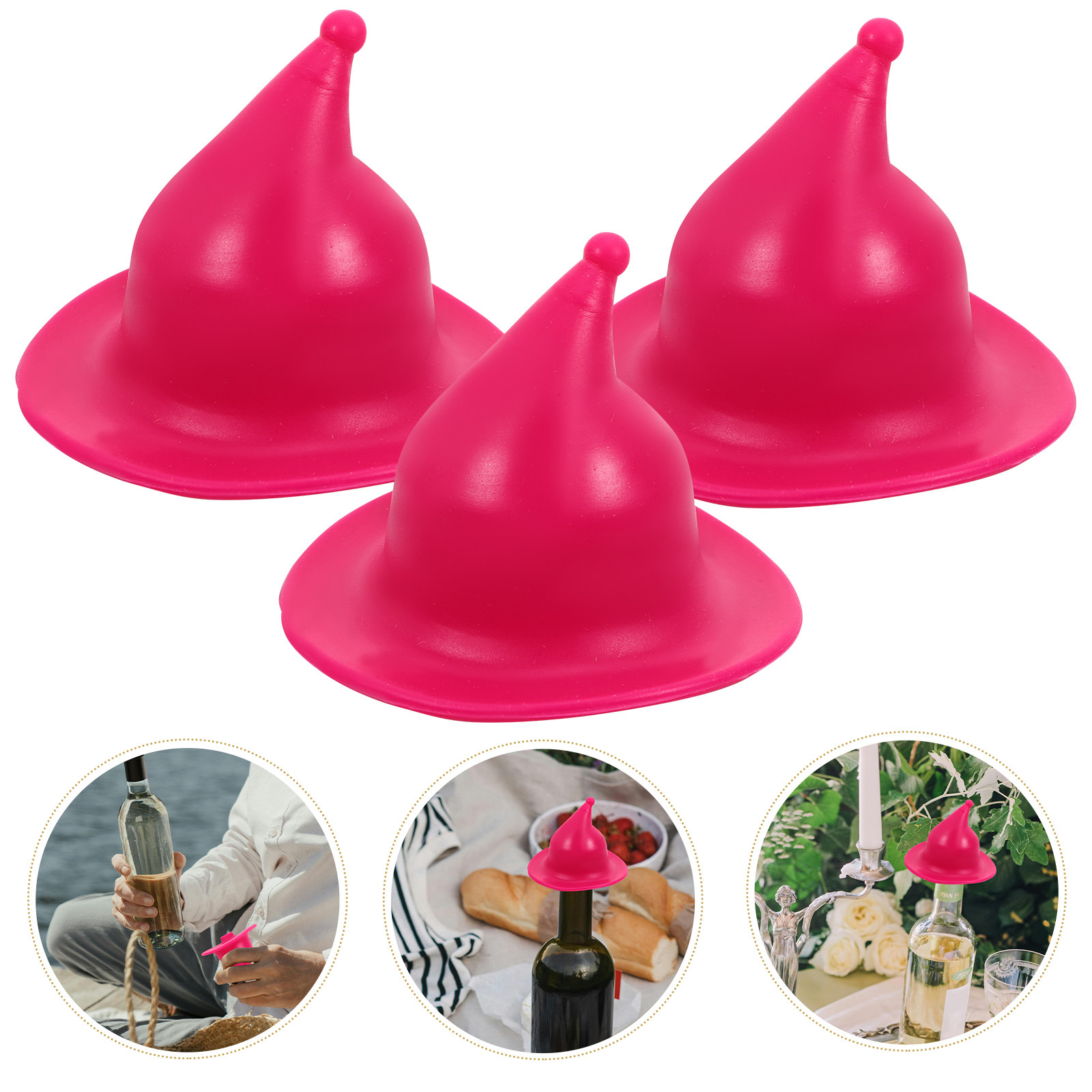 4 tapones de silicona para bot - Wine Beer Hat reseña y precio
