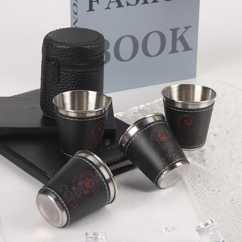 Juego de 4 tazas de viaje para - Whisky Beer And Wine reseña y precio