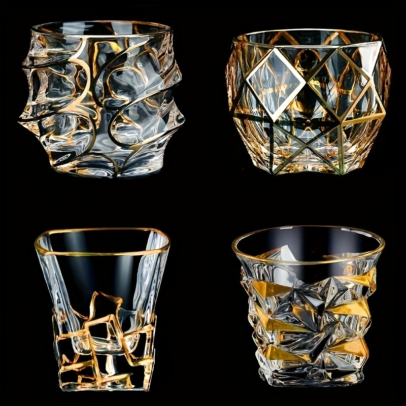 Vaso de Whisky con Línea Dorad - Whisky Beer And Wine reseña y precio