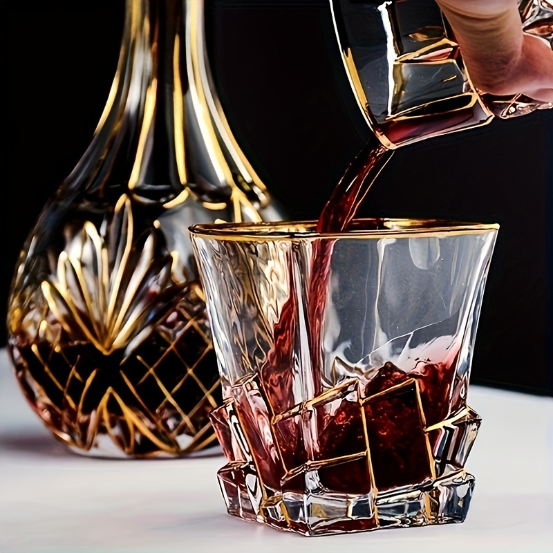 Vaso de Whisky con Línea Dorad - Whisky Beer And Wine reseña y precio