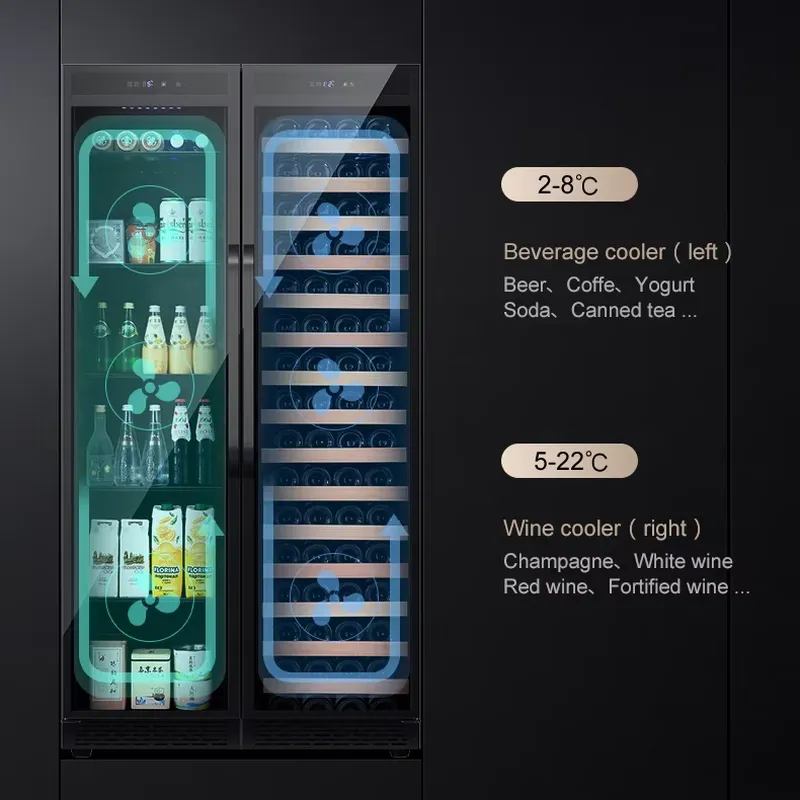Nevera para bebidas integrada, - Wine Beer Dual Zone reseña y precio